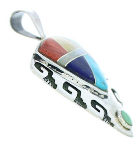 Silver Multicolor Southwest Pendant Jewelry GS75907